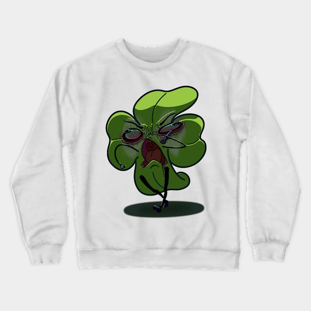 ShamROCK and the Metal-Leafed Clovers Crewneck Sweatshirt by Ray-Fillet